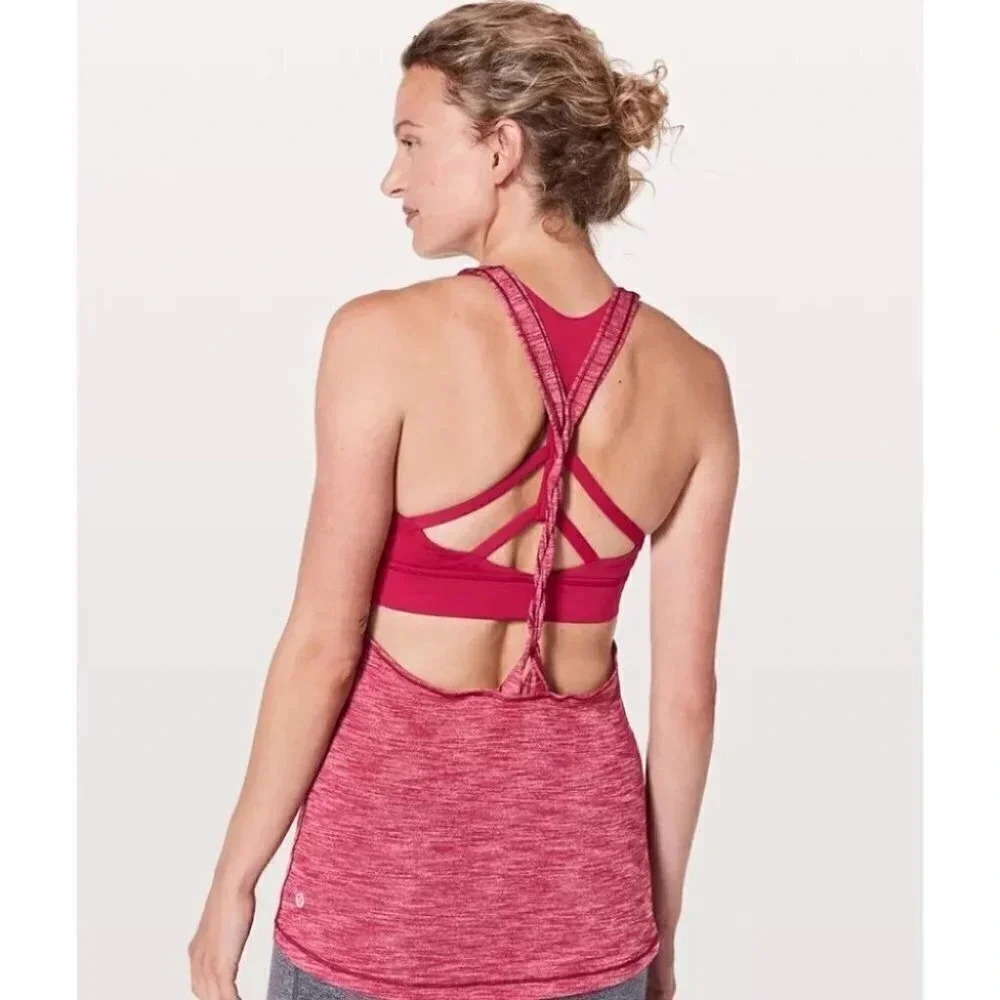 LULULEMON - Raspberry Twist and Toil Top